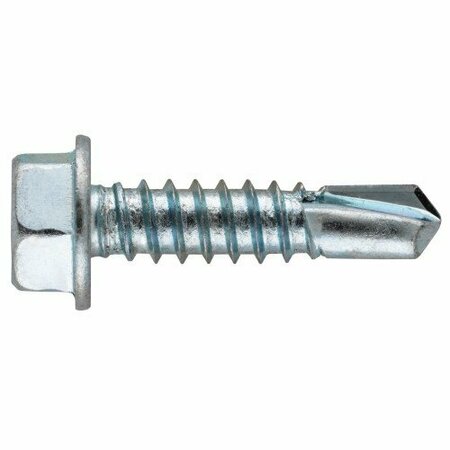 Hillman Self-Drilling Screw, #8-18 x 1/2 in, Zinc Plated Steel Hex Head Hex Drive 41540